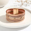 Modern Geometric PU Leather Rhinestone Unisex Bangle with Stainless Steel Magnetic Clasp Bracelet