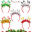 Modern PET Plastic Christmas Party Headband with Colorful Stripes for New Year Celebration