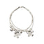 Modern Style S925 Sterling Silver Three-Layer Petal Flower Water Drop Tube Stacking Bracelet