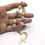 Modern Geometric Imitation Pearl and Gold Beaded Women's Bracelet