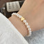 Modern Heart Shape Freshwater Pearl Love Bracelet for Women