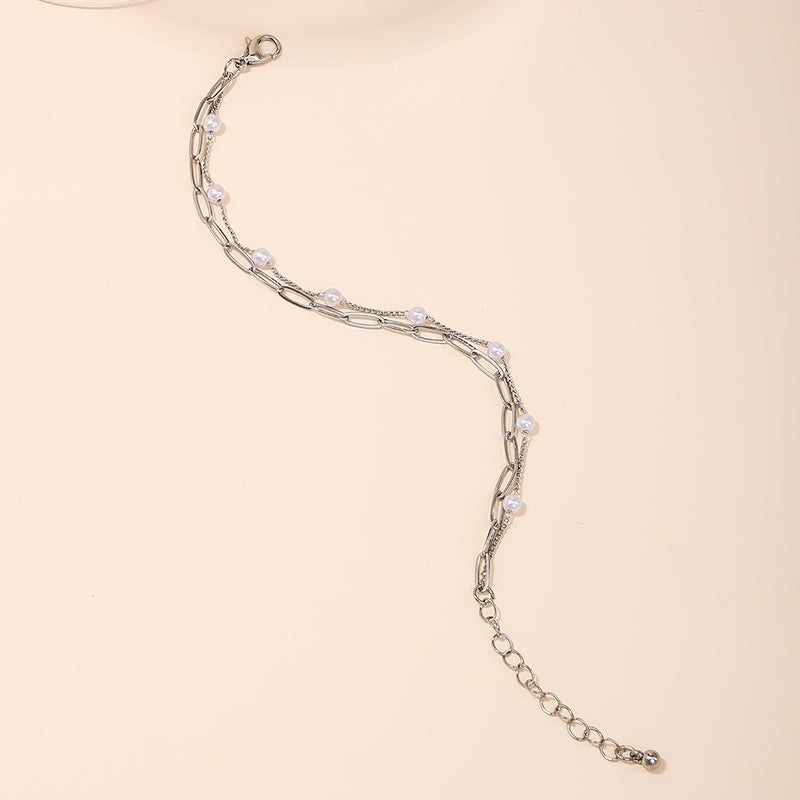 Modern Classic Pearl Double Layer Women's Bracelet - European and American Fashion Jewelry