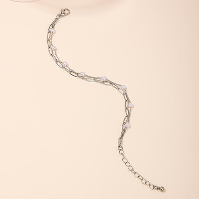 Modern Classic Pearl Double Layer Women's Bracelet - European and American Fashion Jewelry