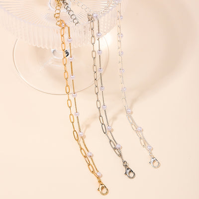 Modern Classic Pearl Double Layer Women's Bracelet - European and American Fashion Jewelry