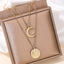 Modern Classic Double Layer Moon Pendant Necklace for Women