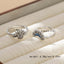 Modern Asymmetrical Sun Moon Rhinestone Couple Rings Set