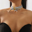 Modern Color Block Rhinestone Inlay Bird Layered Women's Choker Necklace