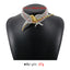 Modern Color Block Rhinestone Inlay Bird Layered Women's Choker Necklace