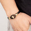 Modern Semicircle Metal Layered Leather Men's Bracelet