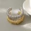 Modern Minimalist Solid Color Alloy Women's Open Cuff Bracelet