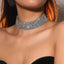 Modern Rhinestone Multi-Row Choker Necklace for Women