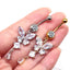 Modern Streetwear Butterfly Rhinestone Stainless Steel Belly Ring