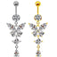 Modern Streetwear Butterfly Rhinestone Stainless Steel Belly Ring