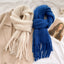 Mohair Scarf Unisex Winter Warm Long Fringe Shawl