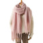 Mohair Scarf Unisex Winter Warm Long Fringe Shawl