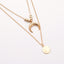 Moon Disc Multi-layer Necklace - Trendy Minimalist Design for Women