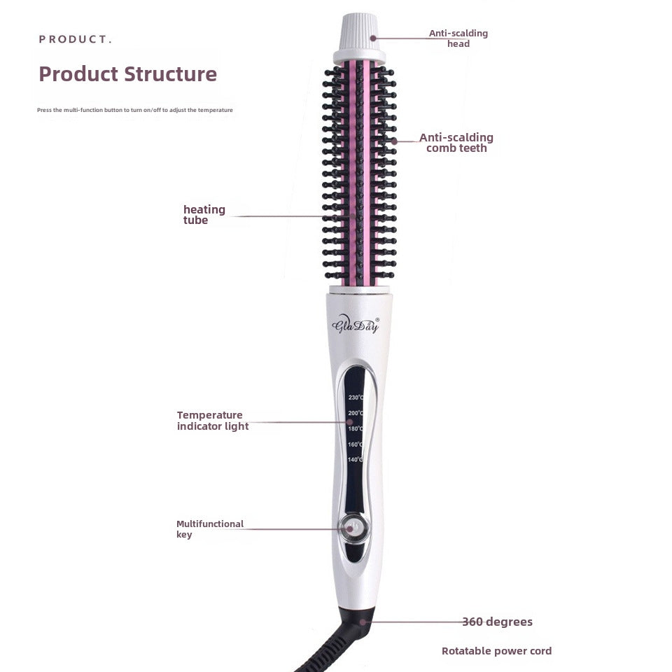 Multi-functional Anti-scald Hair Styling Comb and Curling Iron for Wet and Dry Use