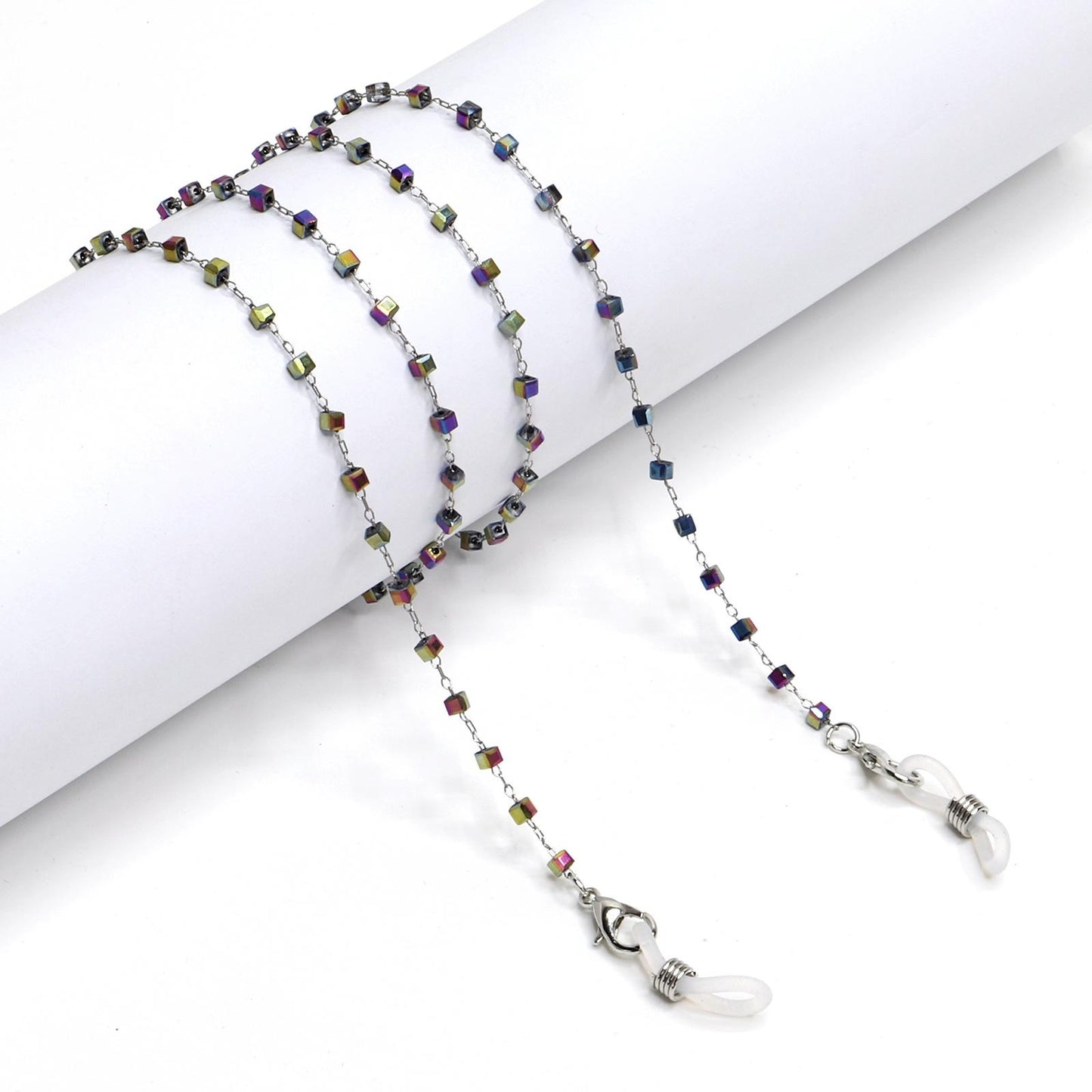 Multicolored Crystal Stainless Steel Anti-Slip Sunglasses Chain