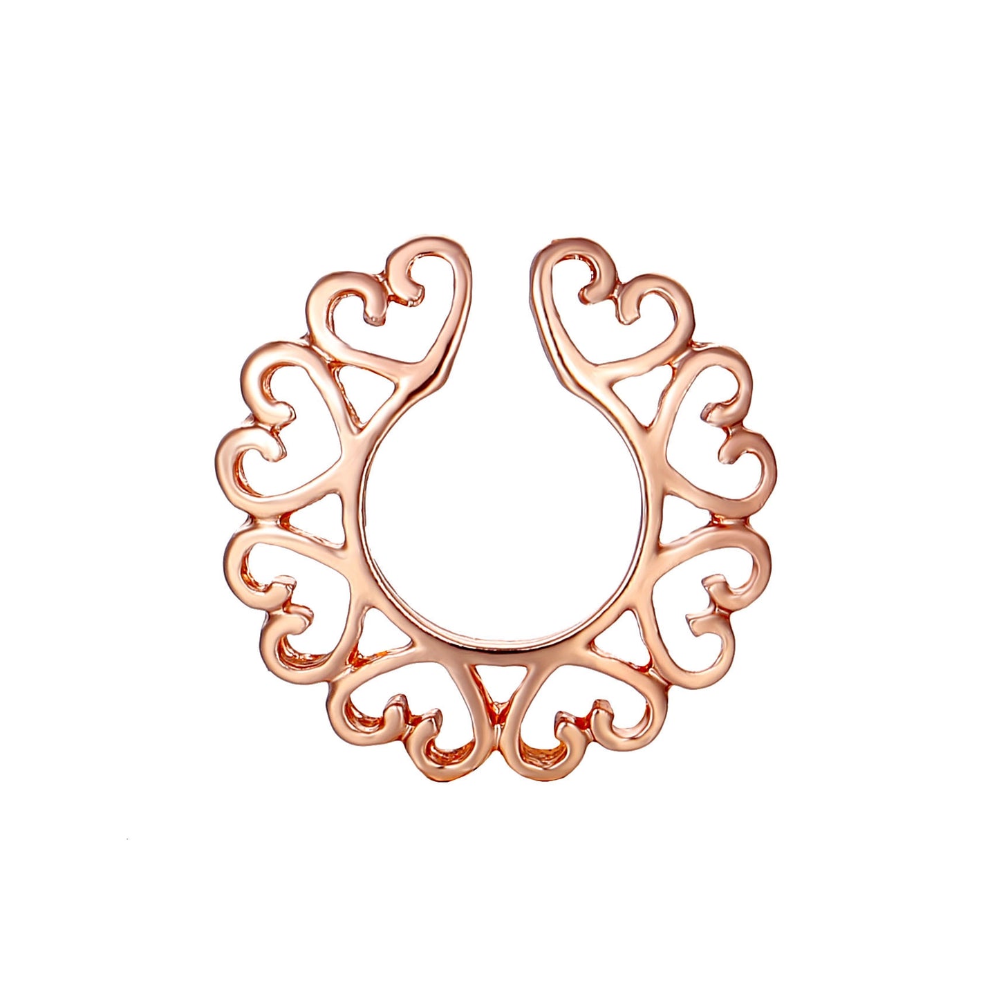 Multiple Heart-Shaped Non-Piercing Nipple Ring Set