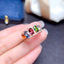 Natural Multi-Gemstone Crystal Adjustable Ring for Women