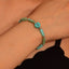 Natural Stone Turquoise Heart Shape Beaded Bracelet