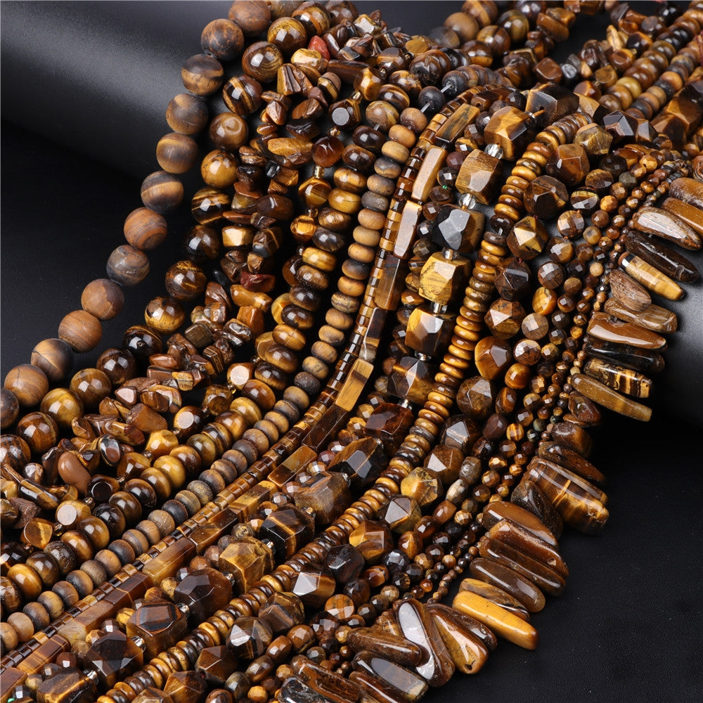 Natural Tigereye Abacus Spacer Beads for DIY Jewelry Making