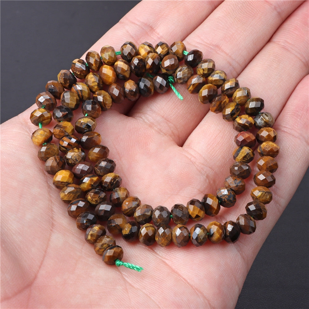 Natural Tigereye Abacus Spacer Beads for DIY Jewelry Making