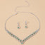 Woven Rhinestone Bridal Jewelry Set - Necklace and Earrings