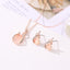 Crystal Opal Water Drop Necklace and Earrings Set for Women