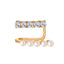 New  Simple Fashion Ear Clips Temperament Diamond Single  Alloy  Ear Clips  Nihaojewelry Wholesale