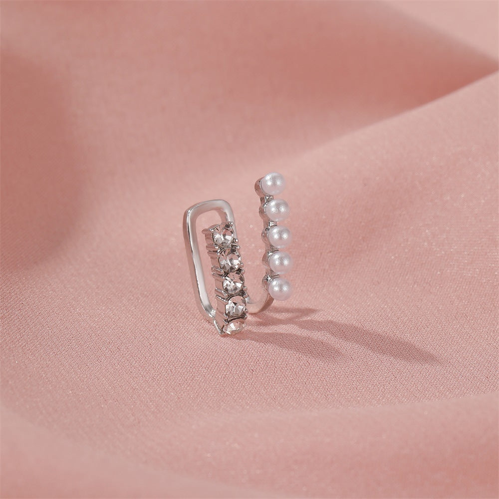 New  Simple Fashion Ear Clips Temperament Diamond Single  Alloy  Ear Clips  Nihaojewelry Wholesale