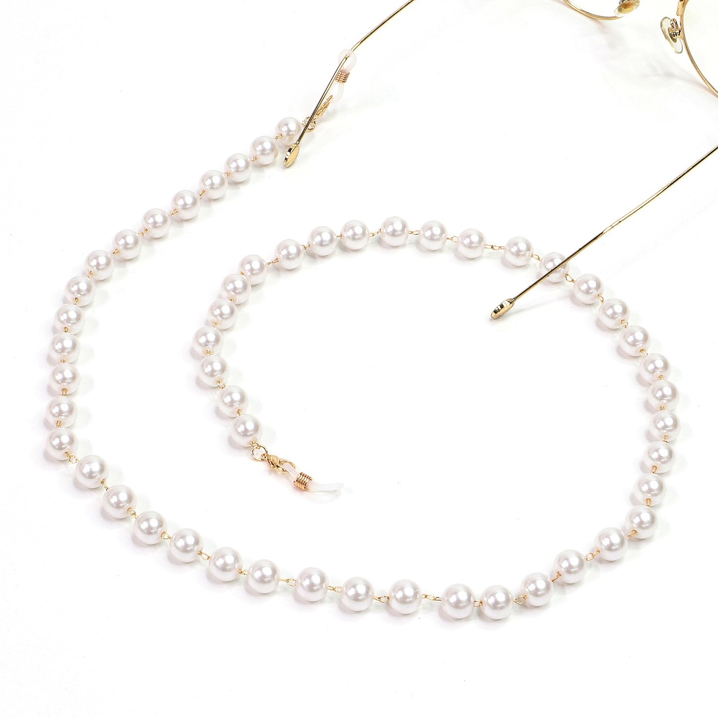 10mm Pearl Gold Glasses Chain Necklace for Sunglasses Anti-Lost Eyewear Strap for Women