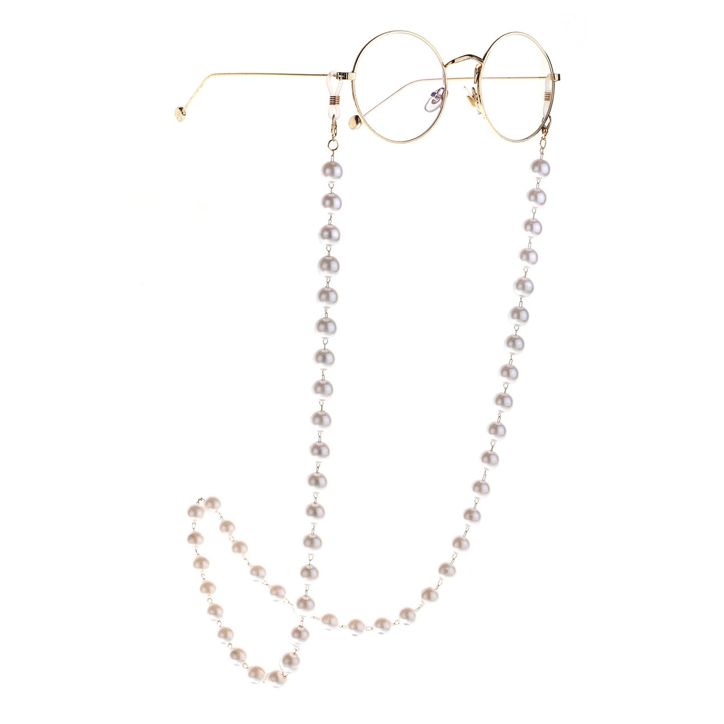 10mm Pearl Gold Glasses Chain Necklace for Sunglasses Anti-Lost Eyewear Strap for Women