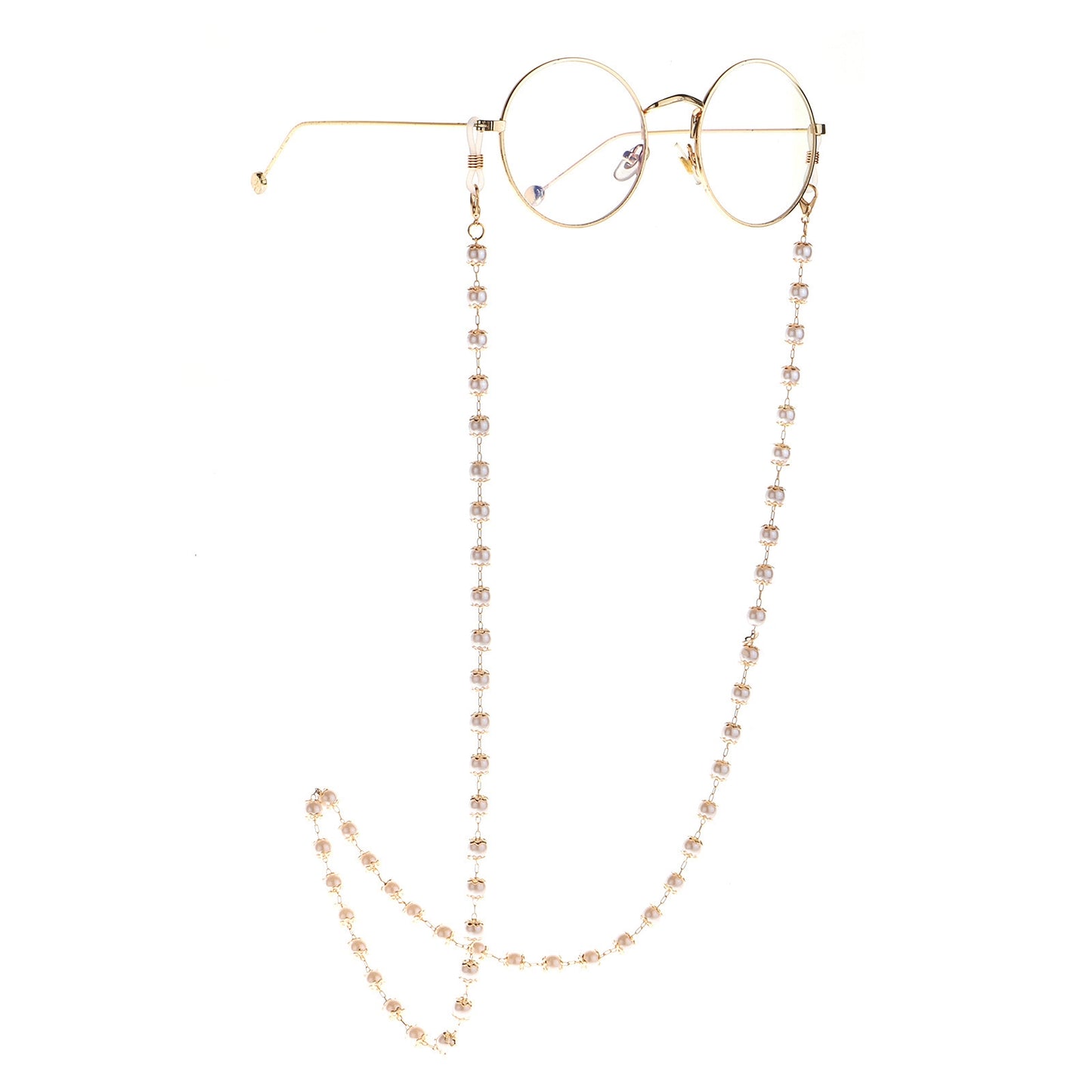 6mm Pearl Gold Glasses and Sunglasses Chain Necklace Anti-Lost Strap