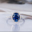 Royal Blue Multi-Diamond Zircon Copper Ring for Women