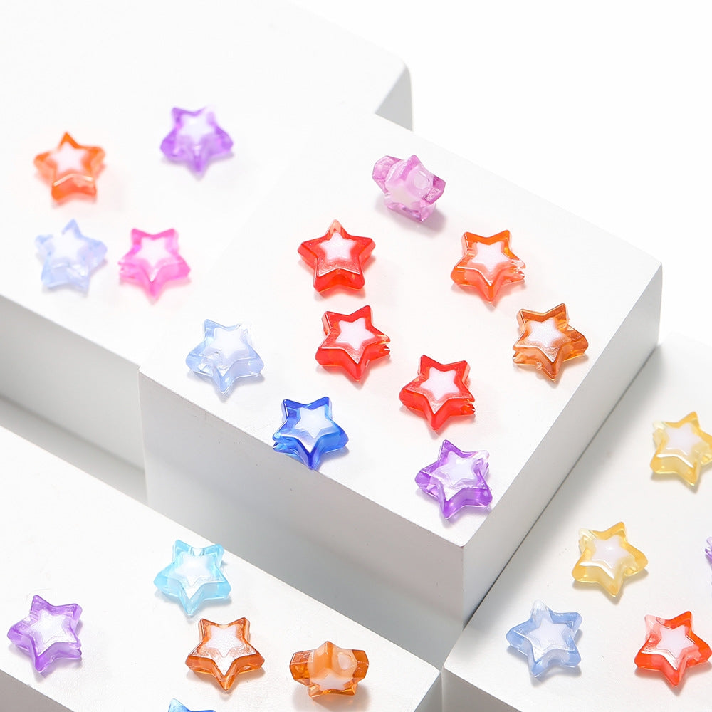 Acrylic Star Beads Double-colored DIY Phone Chain Pendant Accessories