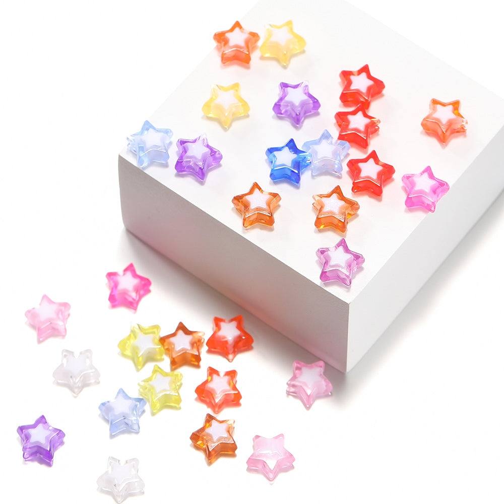 Acrylic Star Beads Double-colored DIY Phone Chain Pendant Accessories