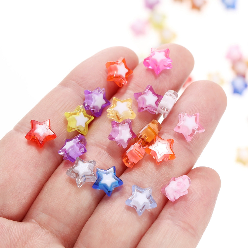 Acrylic Star Beads Double-colored DIY Phone Chain Pendant Accessories