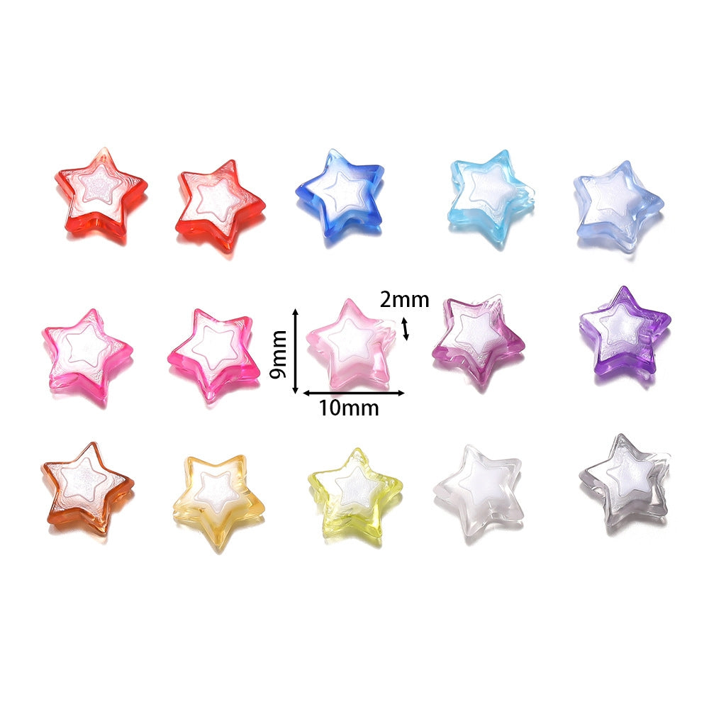 Acrylic Star Beads Double-colored DIY Phone Chain Pendant Accessories