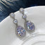 Elegant Bridal Teardrop Zircon Copper Earrings