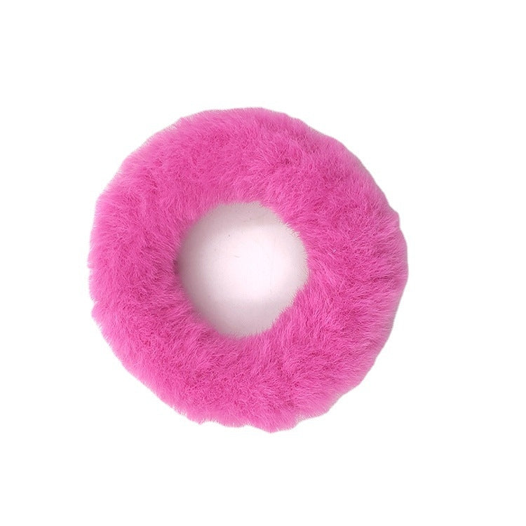Candy Color Plush Seamless Hair Band - High Elasticity Autumn & Winter Hair Accessories
