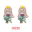 New Cartoon Unicorn Mermaid Clip-On Earrings for Girls