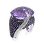 New Classic Purple Zircon Ladies Copper Ring Jewelry