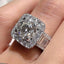 Creative Round Zircon Diamond T-Square Copper Engagement Ring R6417