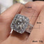 Creative Round Zircon Diamond T-Square Copper Engagement Ring R6417