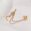 Retro Sun and Moon Tassel Chain Ear Cuff Earrings