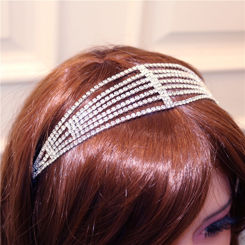 Elastic Rhinestone Multi-layer Hairband - Fashion Women's Hair Accessories