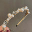 New Fashion Rhinestone Pearl Alloy Headband - Vintage Korean Style Hair Accessory