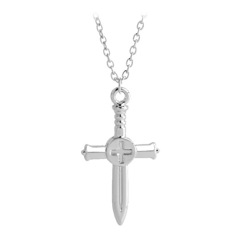 New Fashion Creative Cross Sword Pendant Necklace