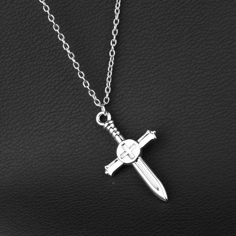 New Fashion Creative Cross Sword Pendant Necklace